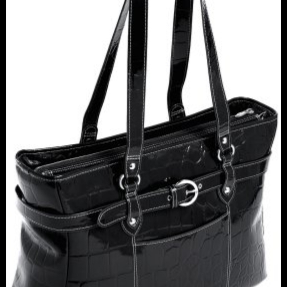 McKlein cowhide leather laptop bag
